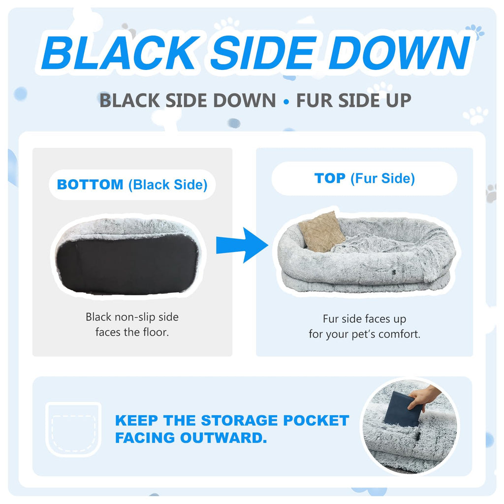 Grey Human Dog Bed Z8351