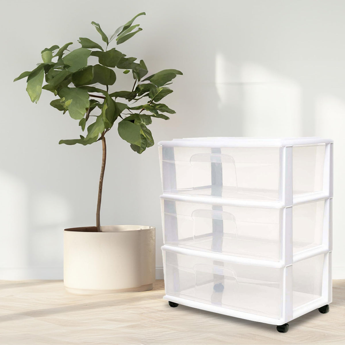 3-Tier Storage Cart with Removable Wheels T748