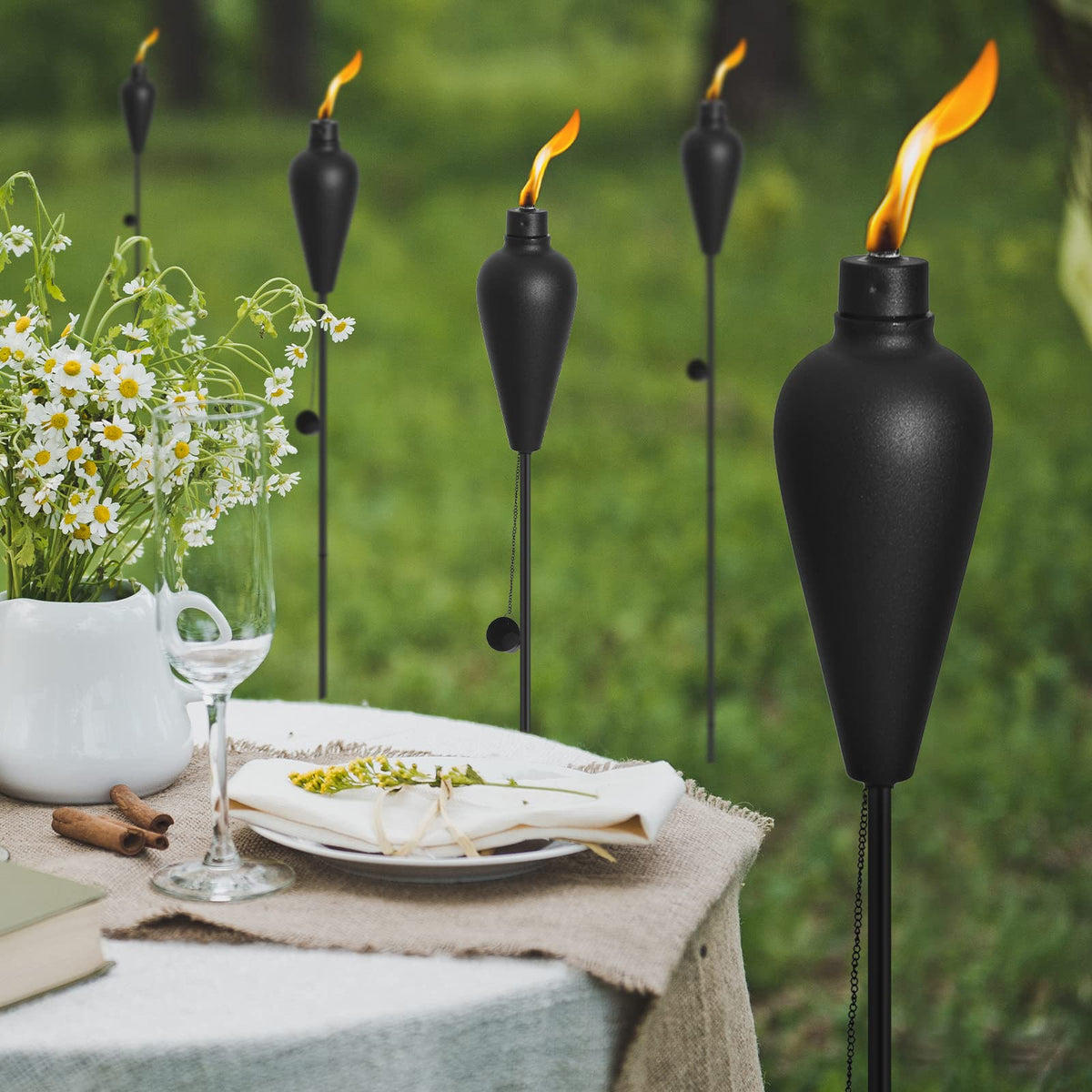 6 Pack Citronella Tiki Torches M609