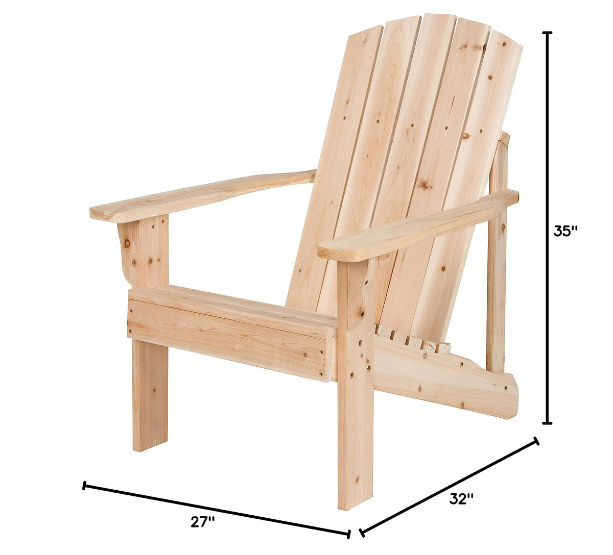 Mid-Century Modern Wooden Adirondack Chair J21819