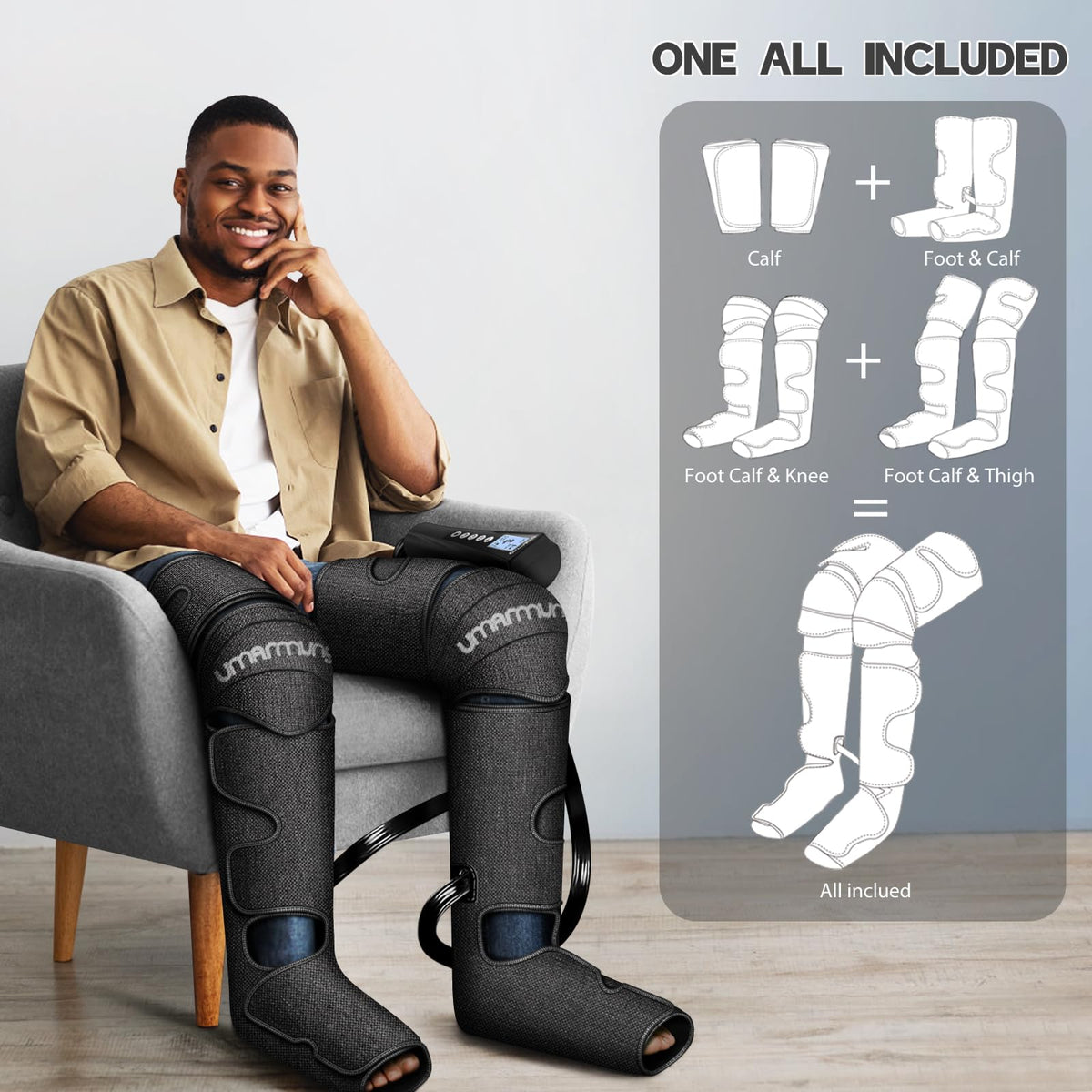 Air Compression Leg Massager with Heat S873