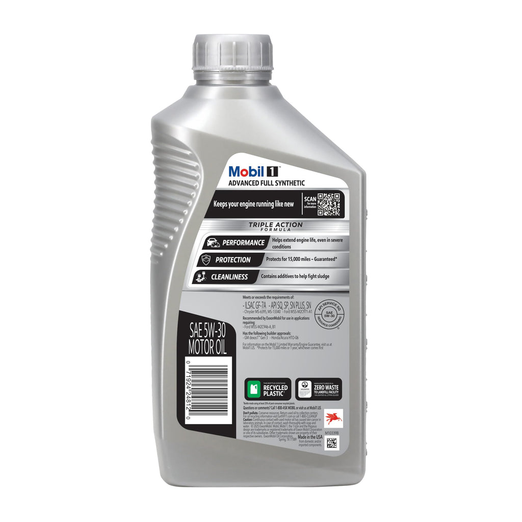 Full Synthetic Motor Oil 5W-30, 6-pack of 1 quarts F228934