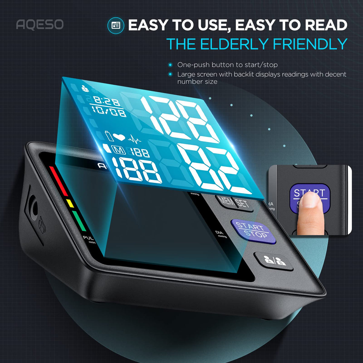 Automatic Upper Arm Blood Pressure Monitor, 3 Cuffs F9810