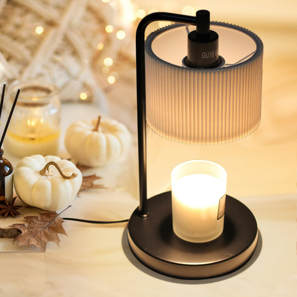 Dimmable Candle Warmer Lamp with Timer and Bulbs Black I967