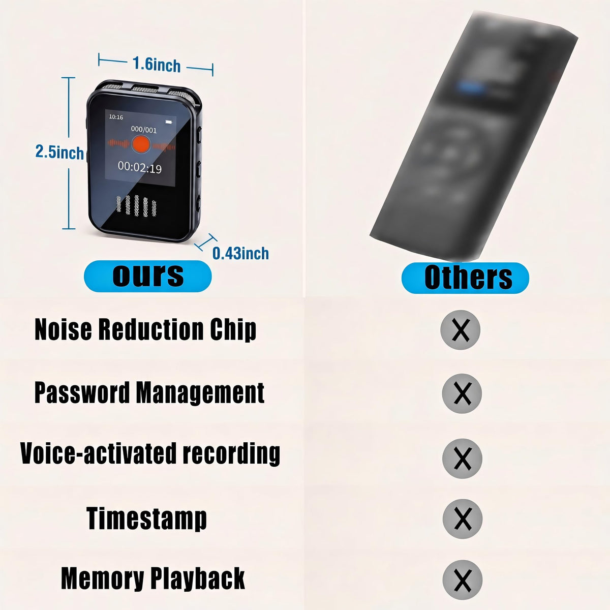 Voice-Activated Recorder with Playback S237993