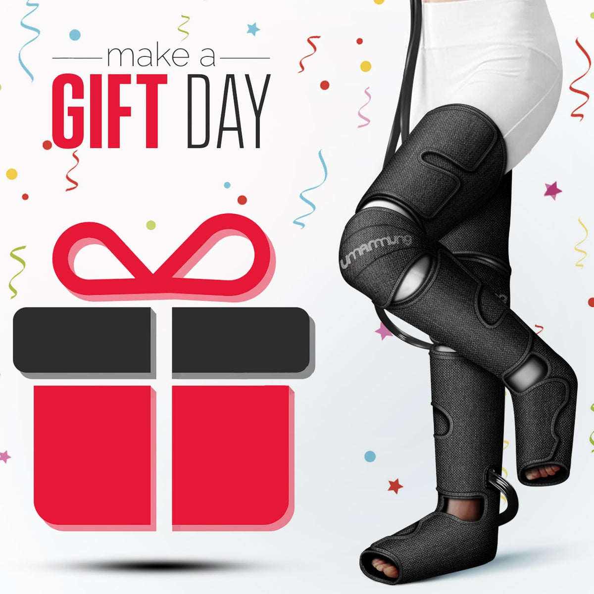 Air Compression Leg Massager with Heat S873