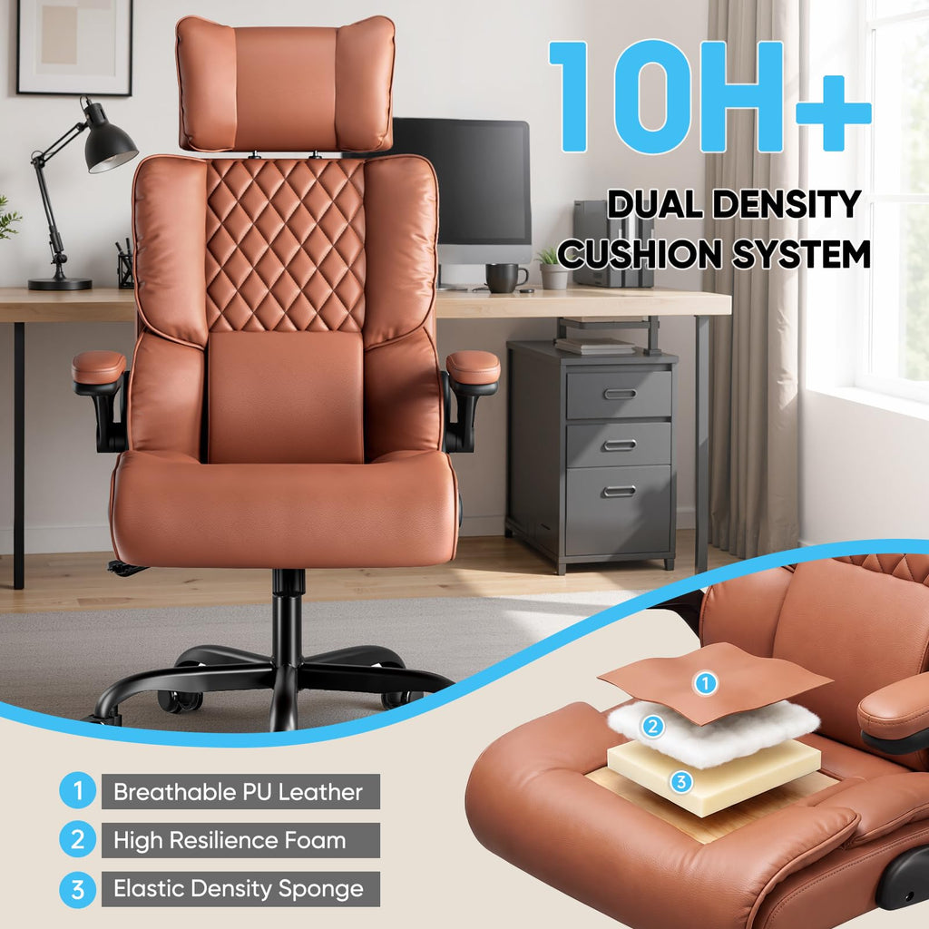 Big and Tall Office Chair with Adjustable Headrest R389