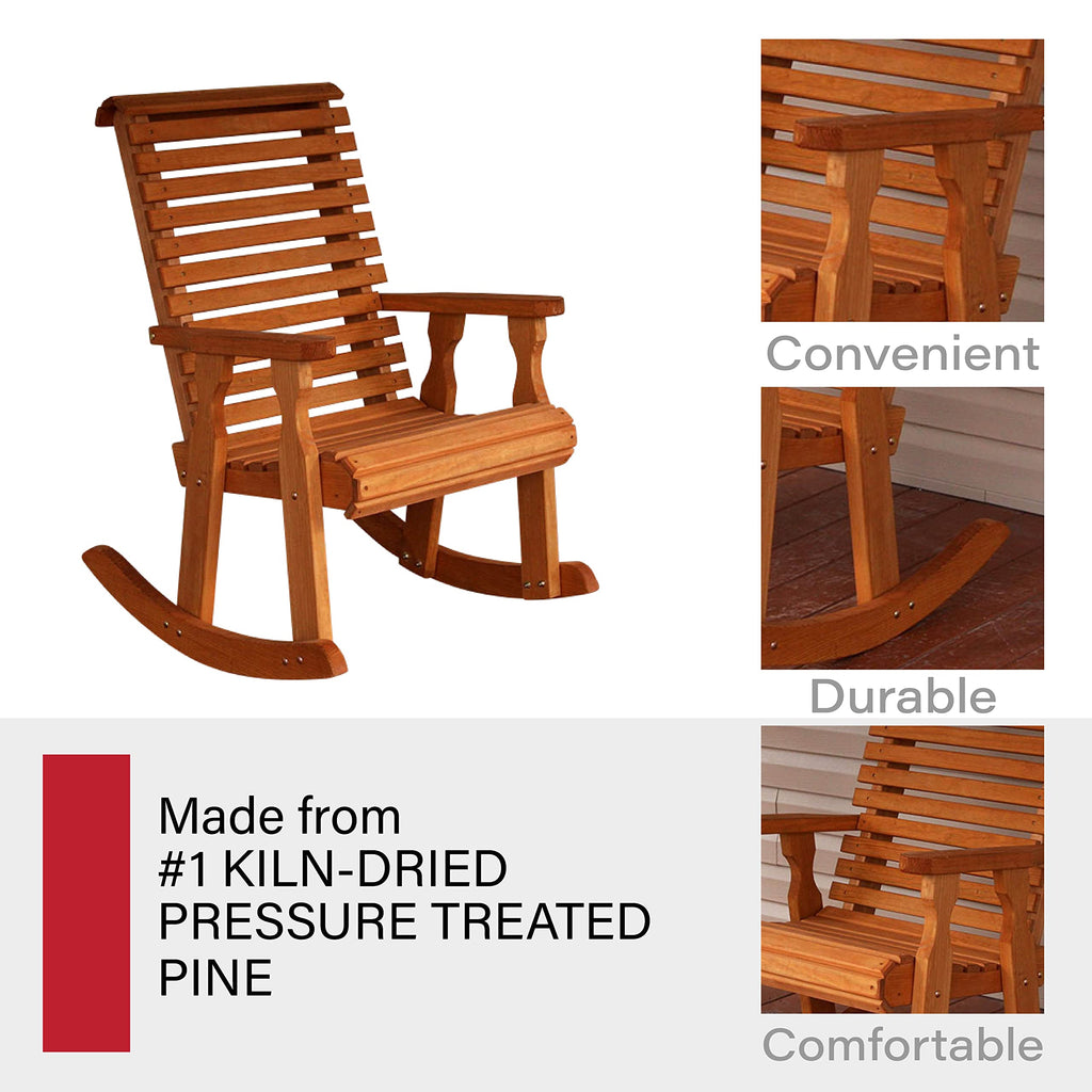 Cedar Stain Pressure Treated Rocking Chair U2967