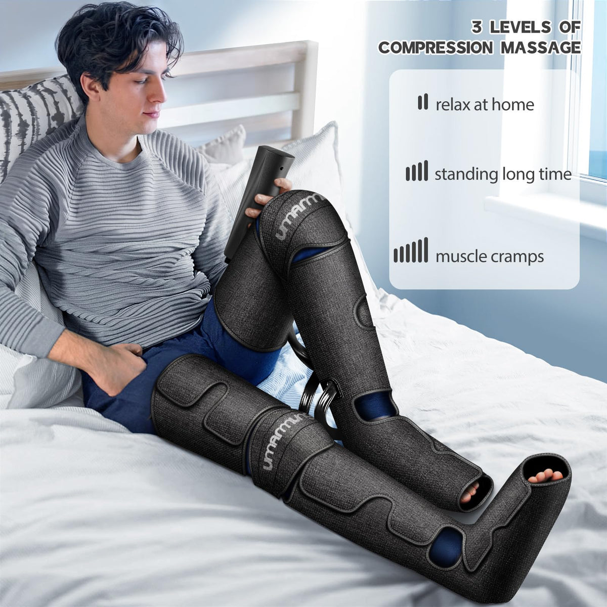 Air Compression Leg Massager with Heat S873