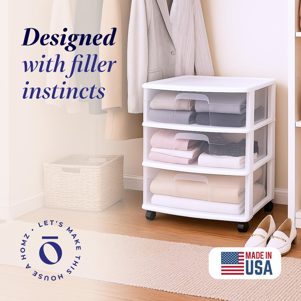 3-Tier Storage Cart with Removable Wheels T748