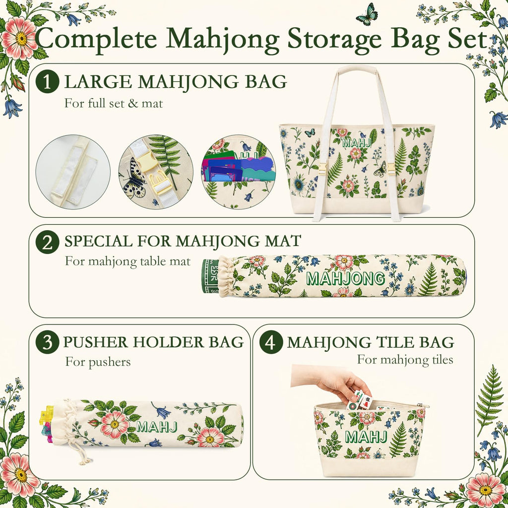 Mahjong Tile Bag Set E4234