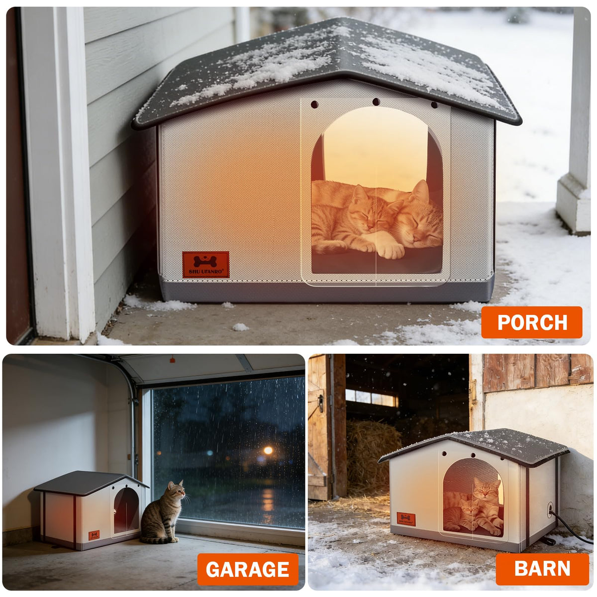 Insulated Heated Cat House Indoor/Outdoor U61510