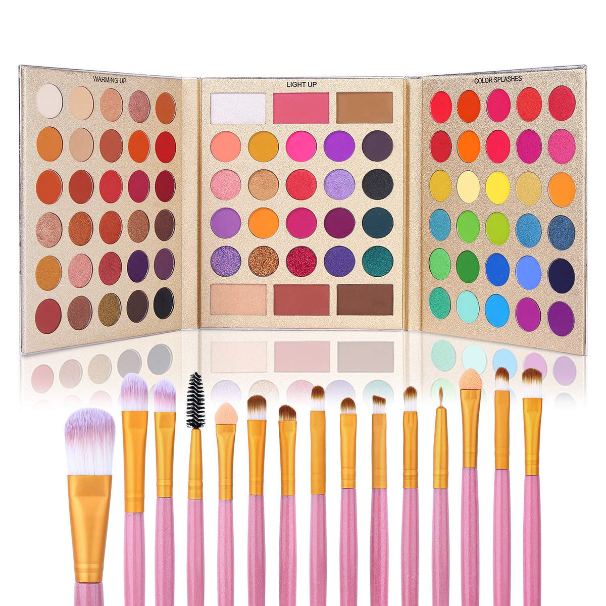 86 Colors Eyeshadow Palette with 15pcs Makeup Brushes Set U78451