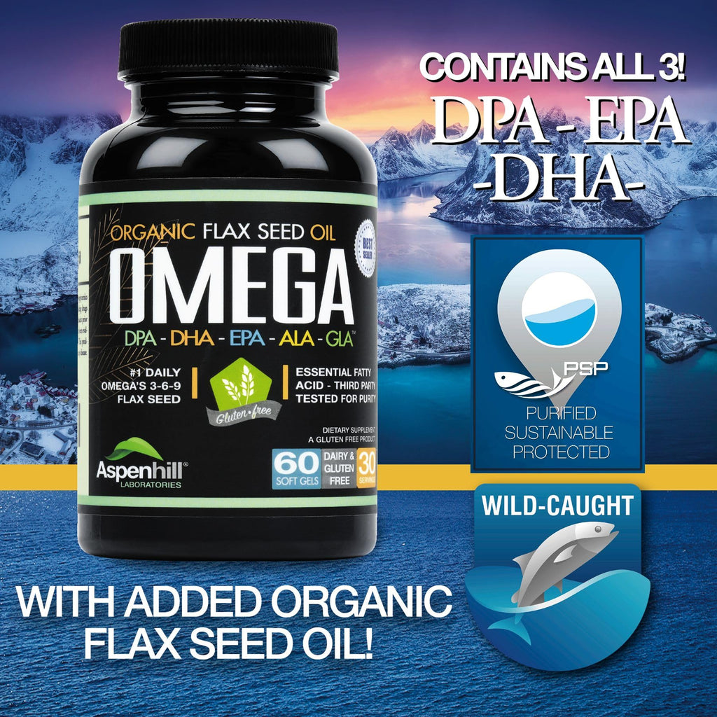 Wild Caught Omega 3 Fish Oil 2400 mg 60 SoftGels A5671