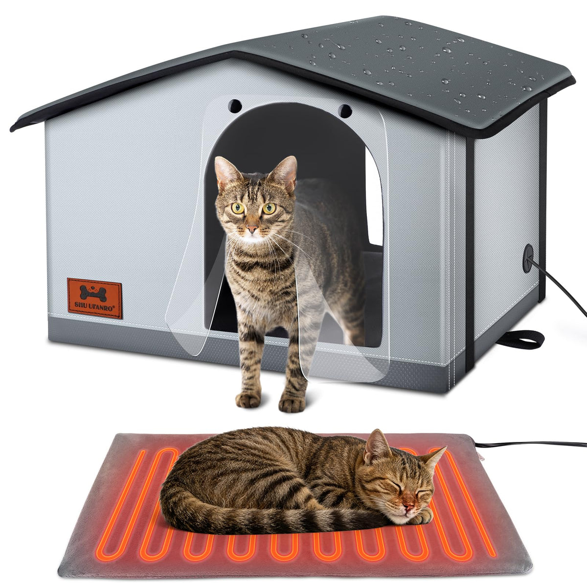 Insulated Heated Cat House Indoor/Outdoor U61510