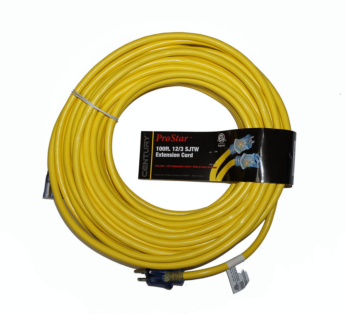 12 Gauge 3 Conductor 100 Foot Lighted Ends Extension Cord X913256