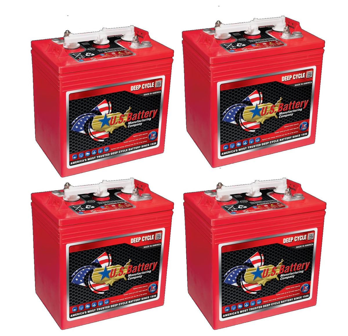 6 Volt 251 Ah Deep Cycle Battery Set of 4 L2972
