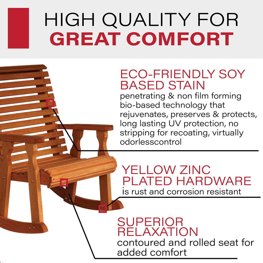 Cedar Stain Pressure Treated Rocking Chair U2967