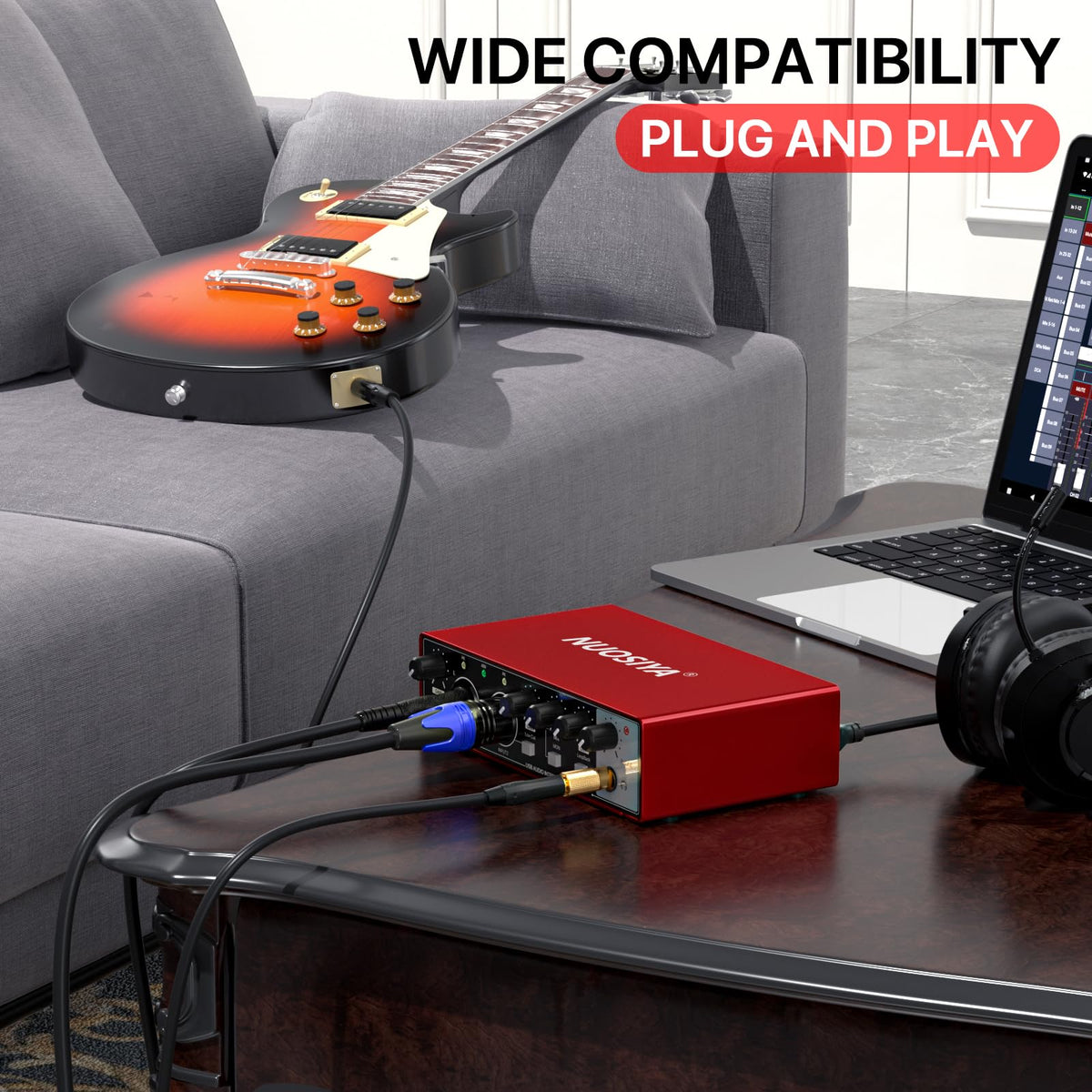 Red USB Audio Interface with 48V Phantom Power J604732