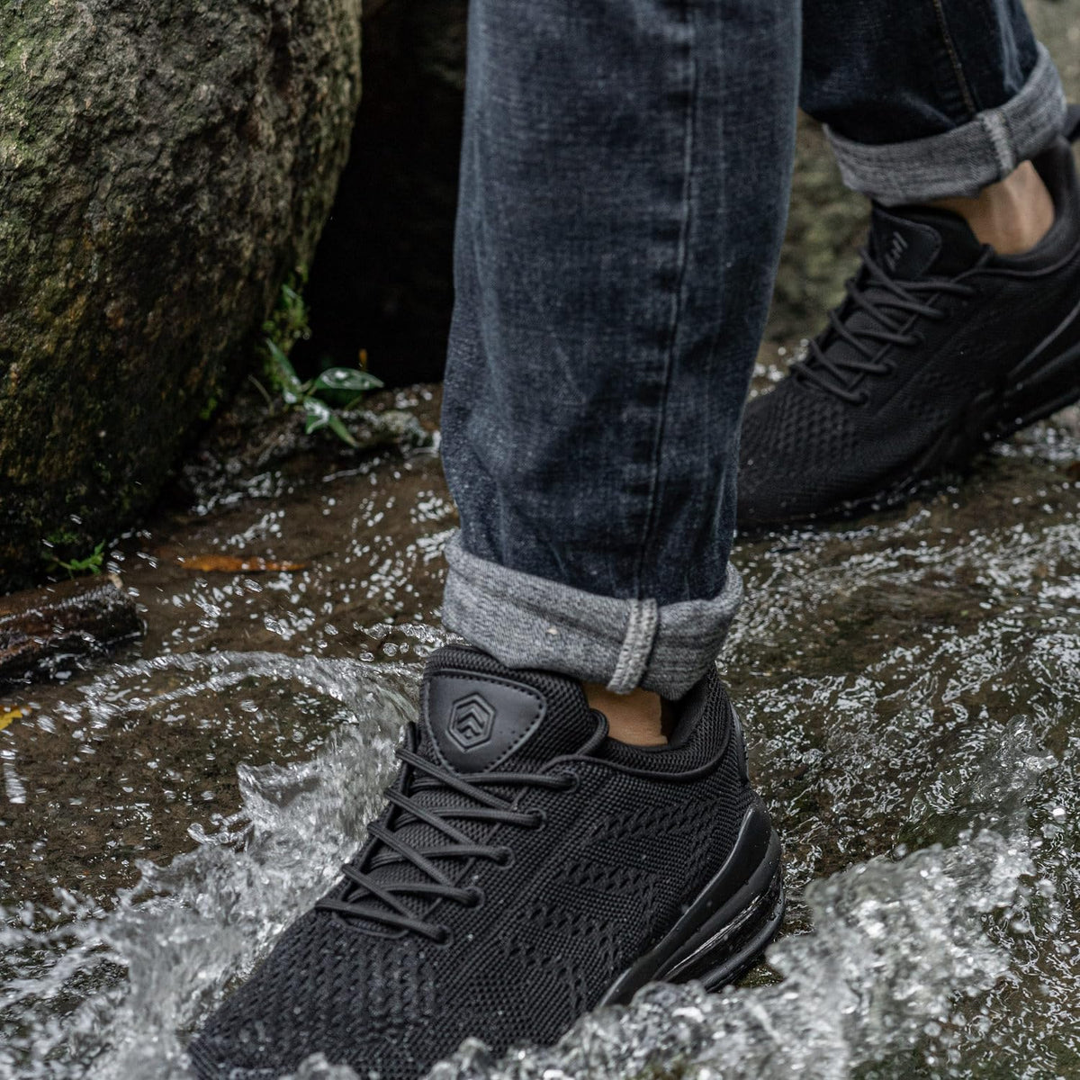 Men Non Slip Waterproof Slip-on Work Shoes U818070