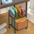 Rolling File Cabinet with Adjustable Dividers and Storage Drawer K6193