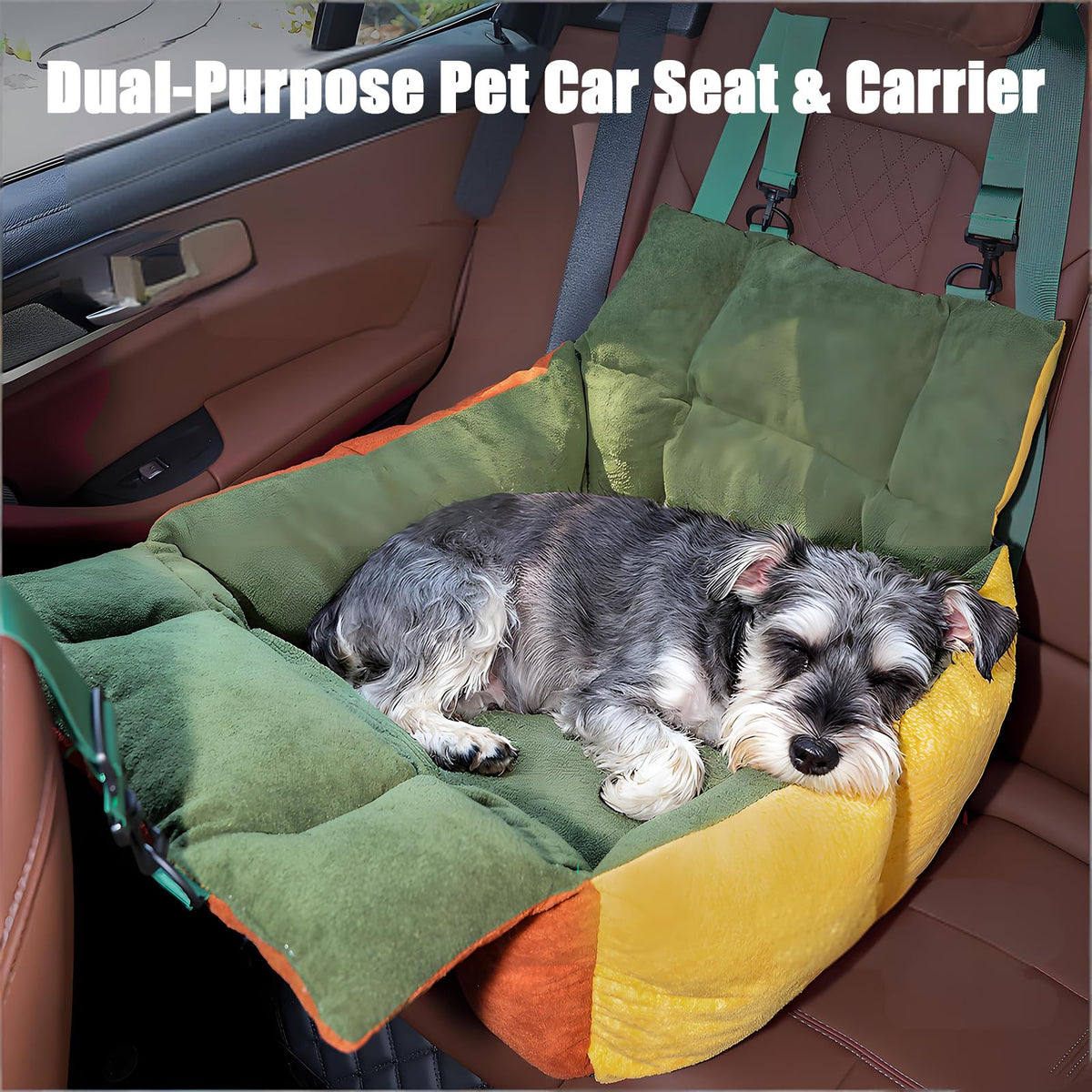2-in-1 Elevated Dog Car Seat Booster T20369