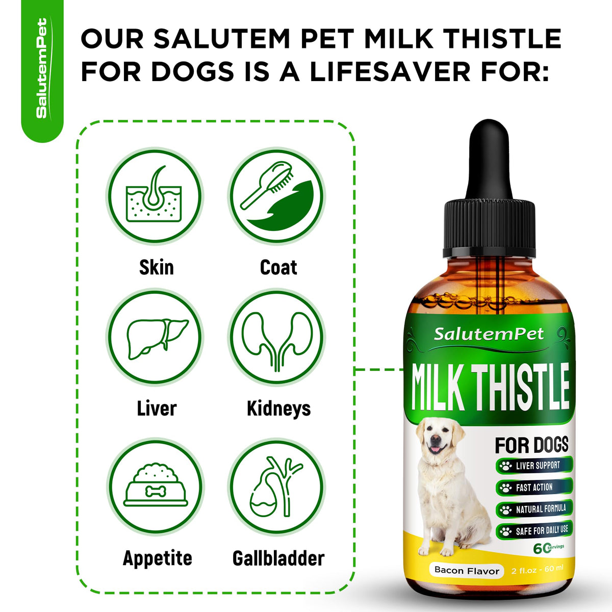 Milk Thistle Dog Liver Supplement 2 Oz G20466