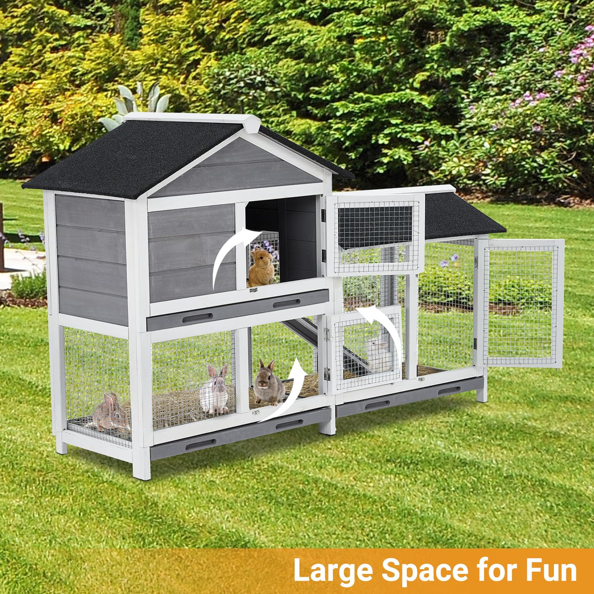 63'' 2-Tier Bunny Hutch T4949