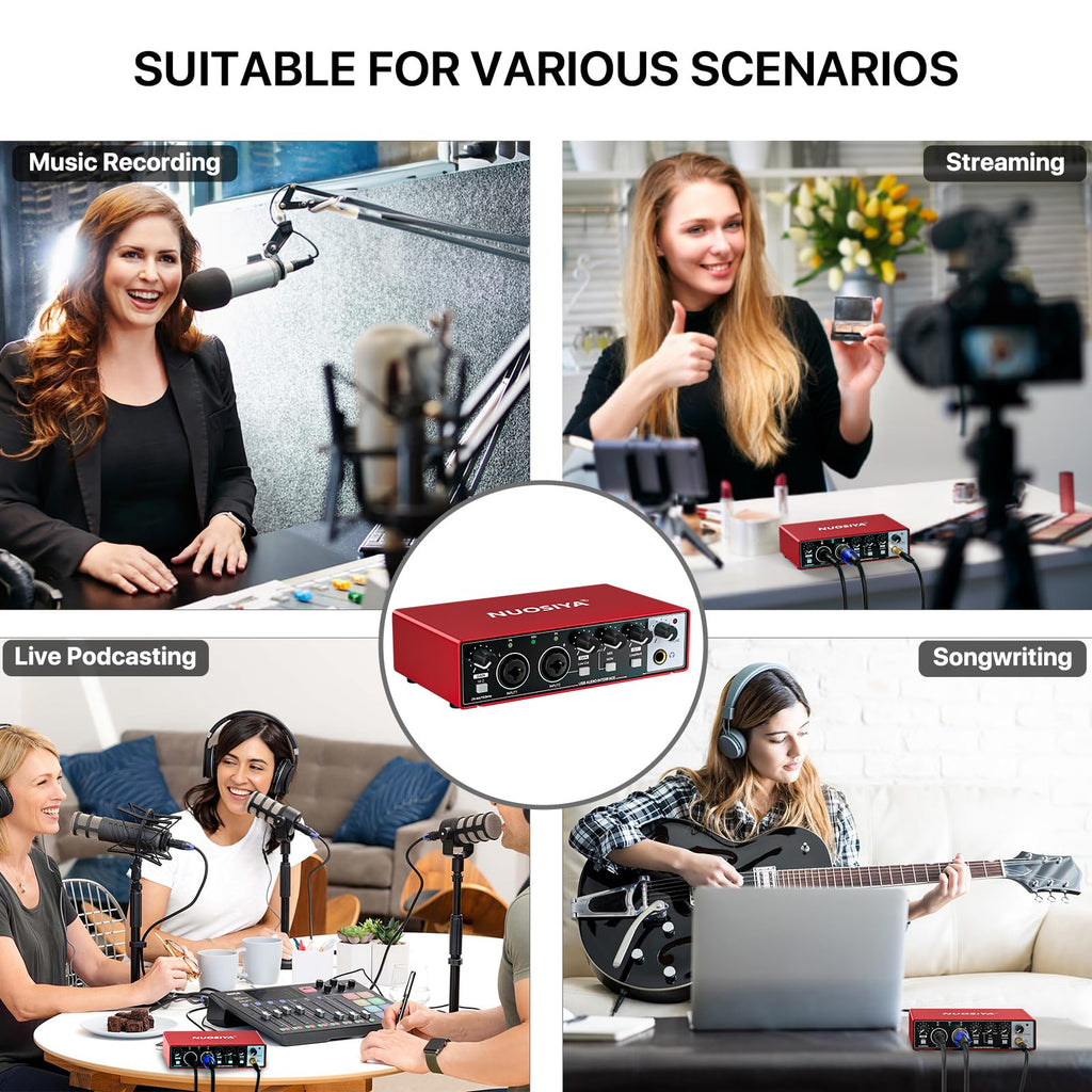 Red USB Audio Interface with 48V Phantom Power J604732