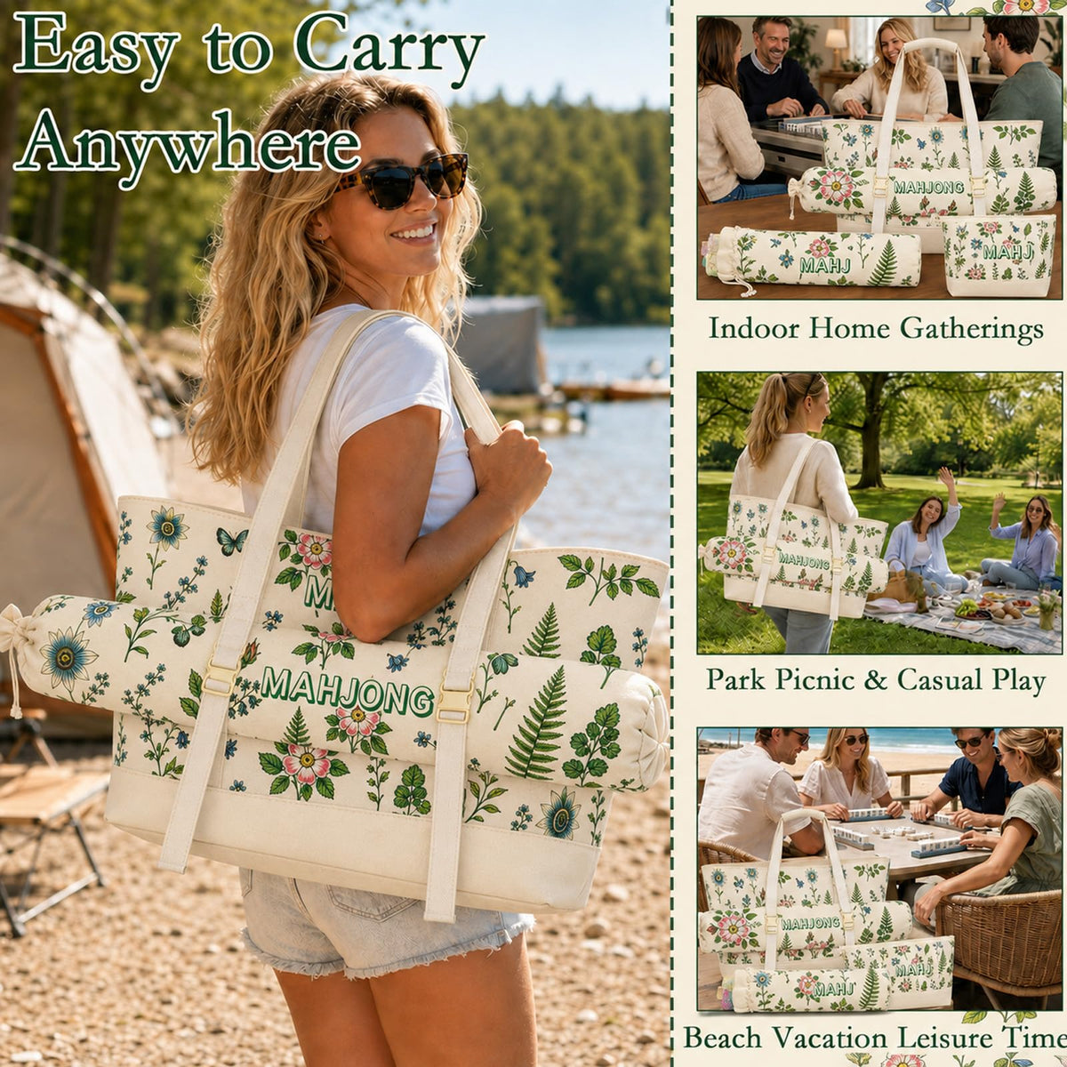 Mahjong Tile Bag Set E4234