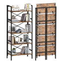 Folding 5 Tier Bookcase with X-Bracket Design X1272