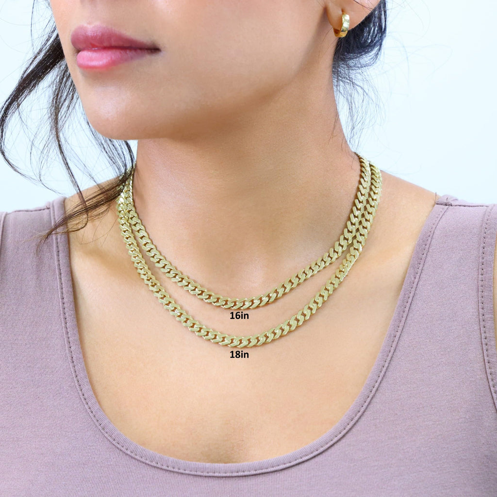 14k Yellow Gold 6mm Cuban Chain Necklace N754296