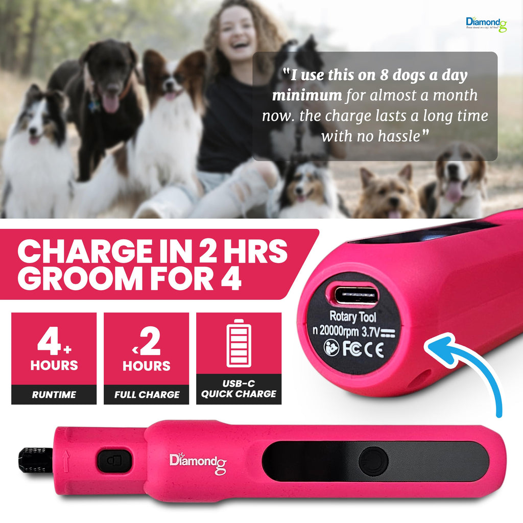 Pink Dog Nail Grinder with LED Light C833180