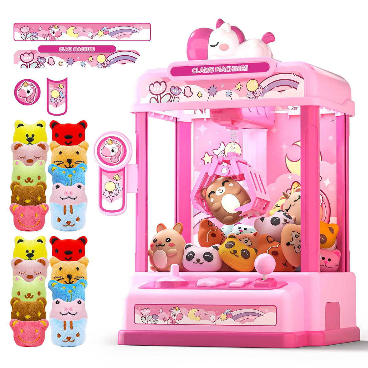 Claw Machine with Sound & 20 Mini Plush Toys U521
