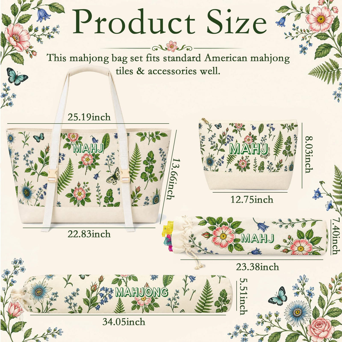 Mahjong Tile Bag Set E4234