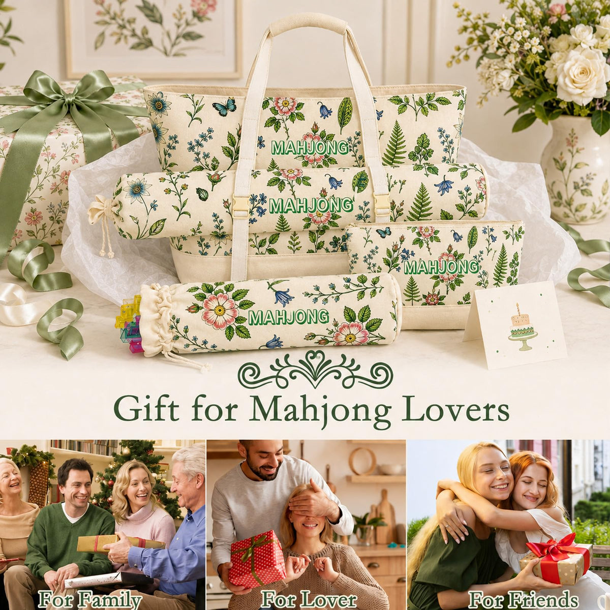 Mahjong Tile Bag Set E4234