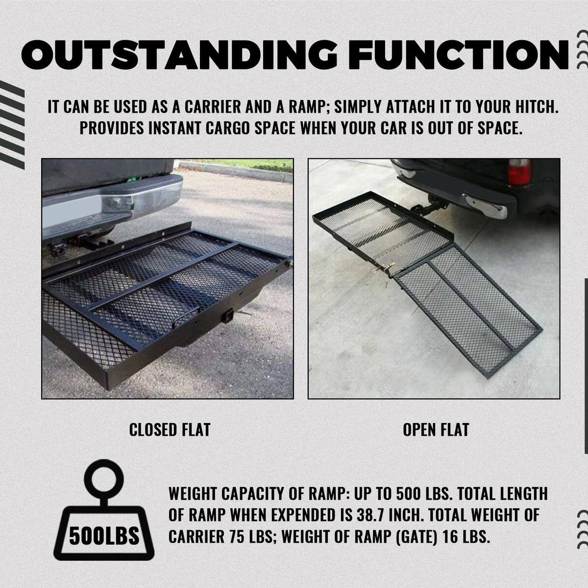 Steel Folding Mobility Scooter Carrier Rack B50978