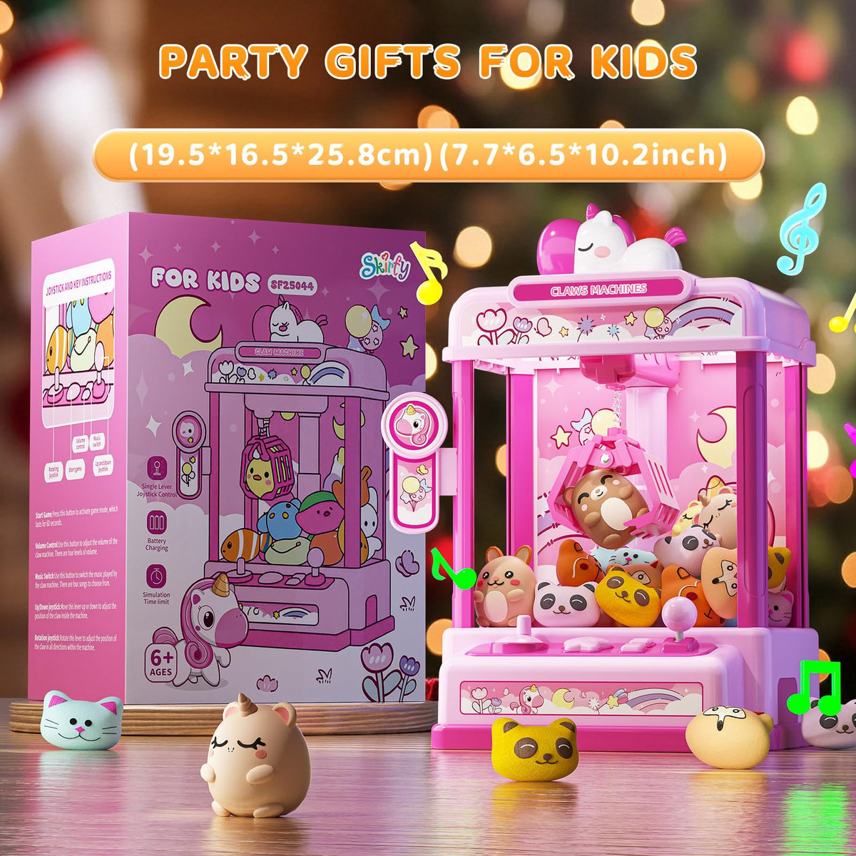 Claw Machine with Sound & 20 Mini Plush Toys U521