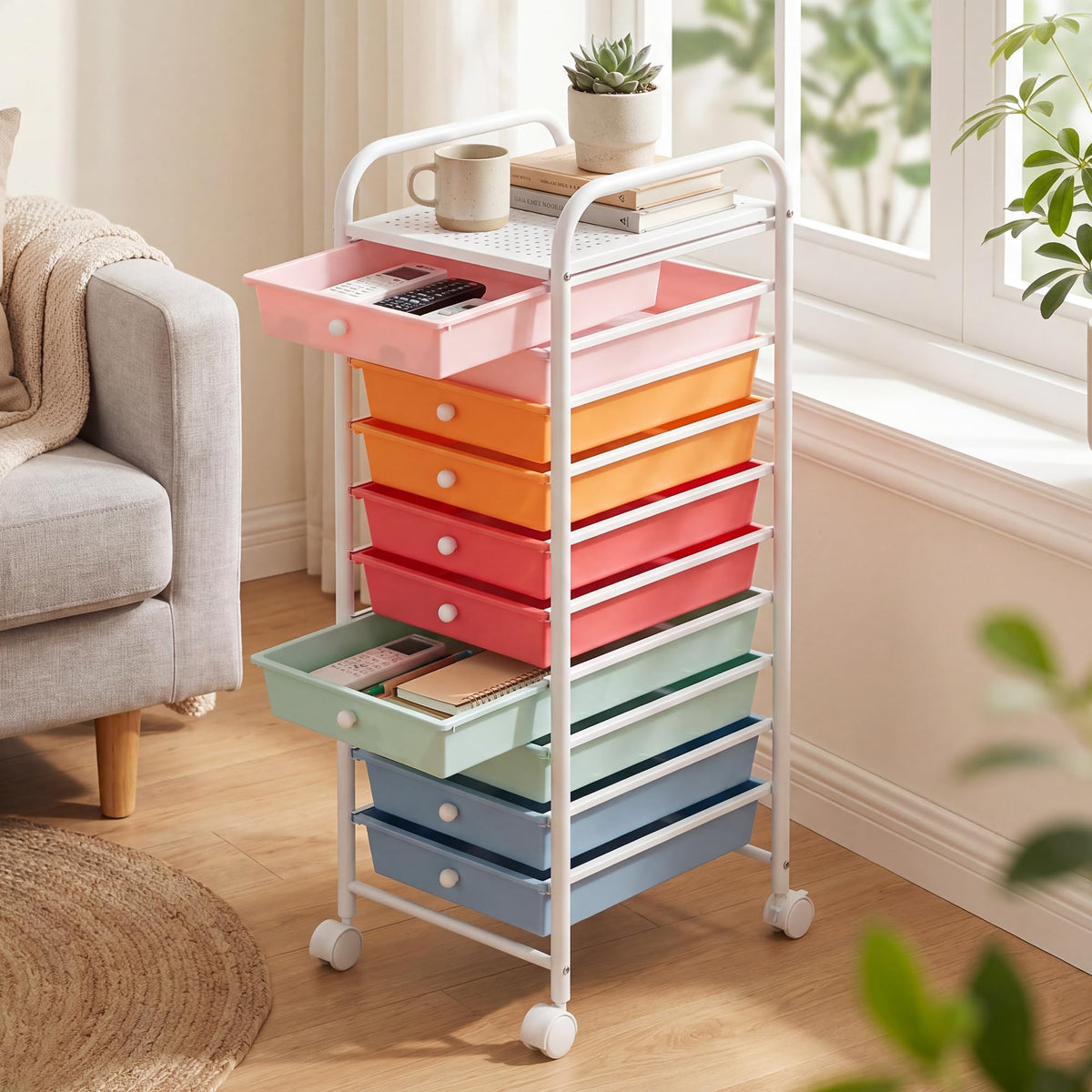 10 Drawers Rolling Storage Cart E79290
