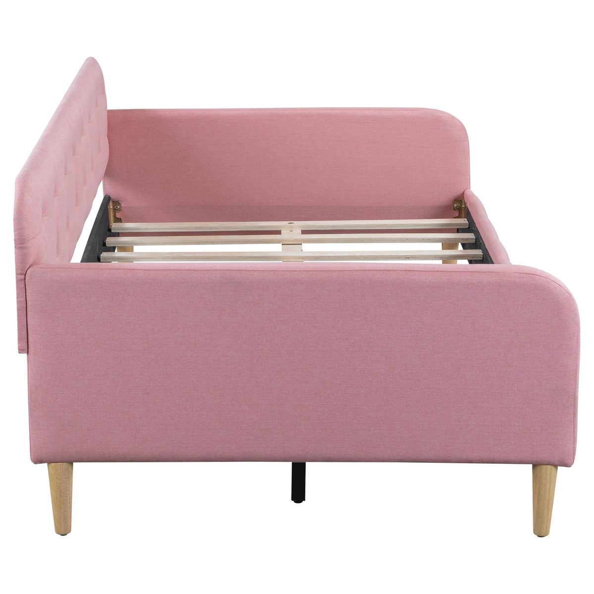 Twin Linen Upholstered Daybed Sofa Bed with Button Tufted Design Z3922