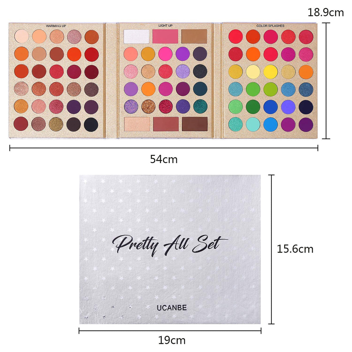 86 Colors Eyeshadow Palette with 15pcs Makeup Brushes Set U78451
