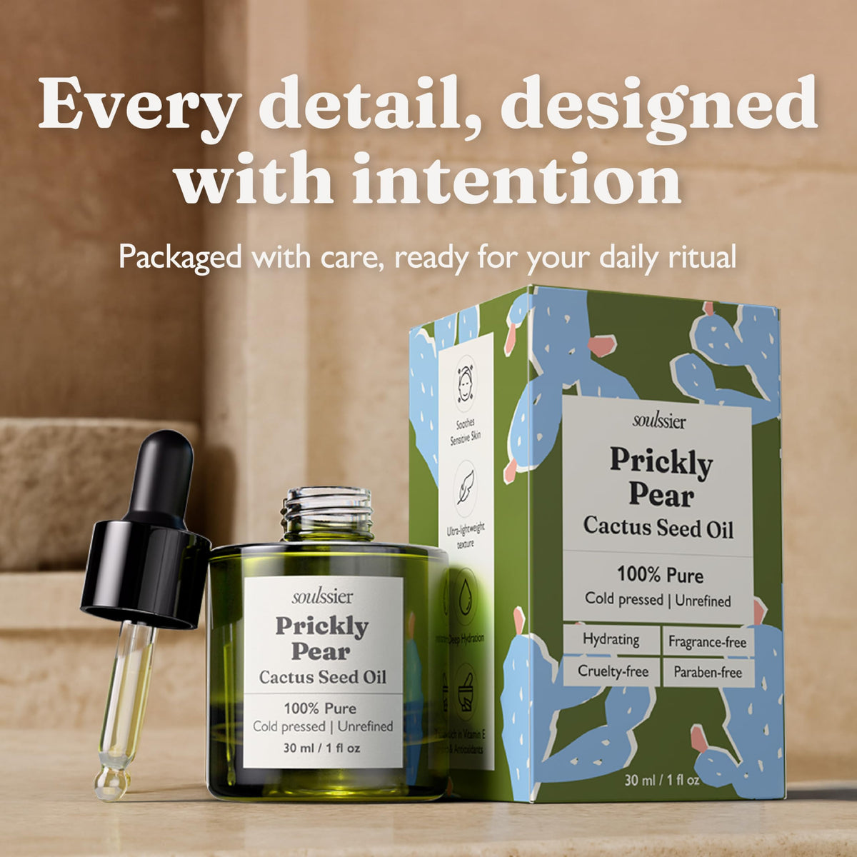 Cold-Pressed Prickly Pear Seed Oil 1 oz B714