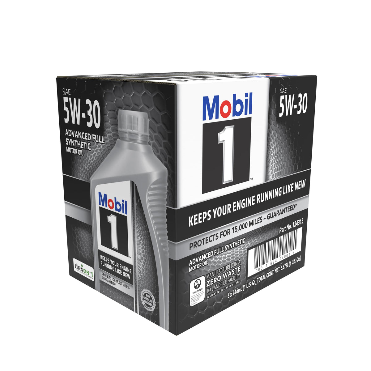 Full Synthetic Motor Oil 5W-30, 6-pack of 1 quarts F228934