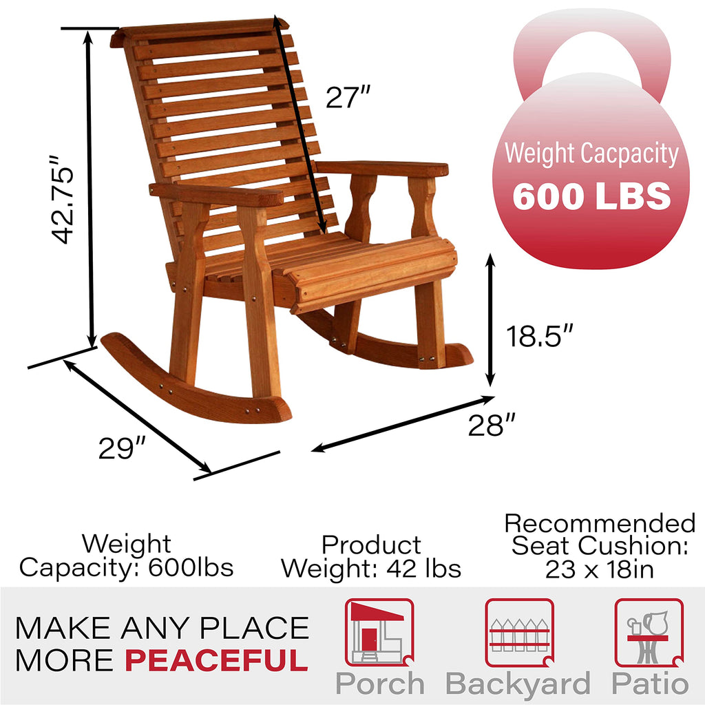 Cedar Stain Pressure Treated Rocking Chair U2967