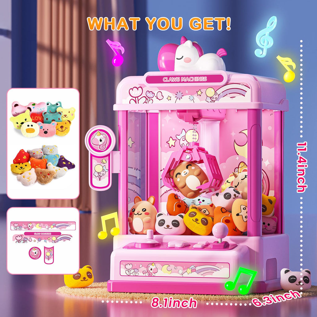 Claw Machine with Sound & 20 Mini Plush Toys U521