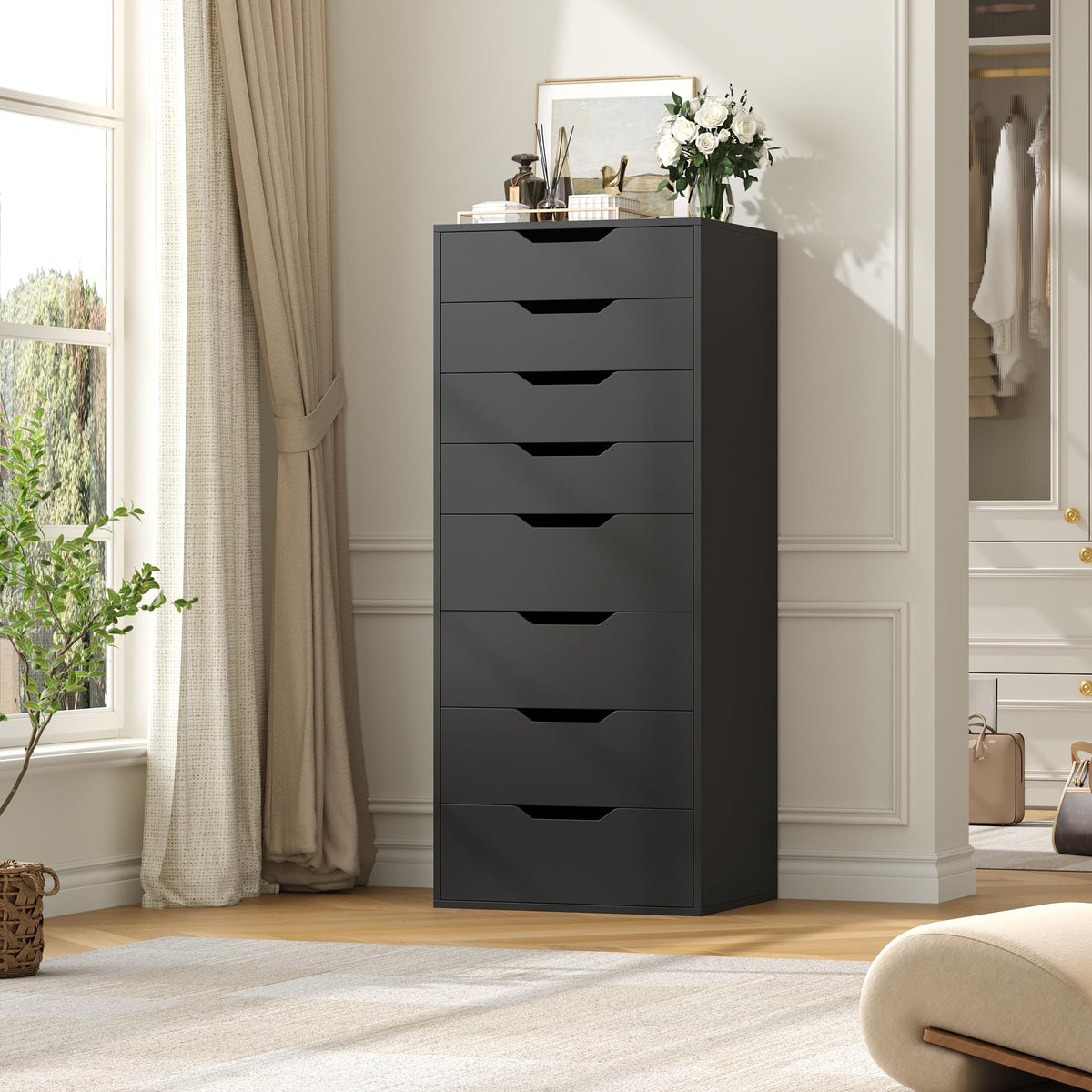 Black 8 Drawer Dresser G9725