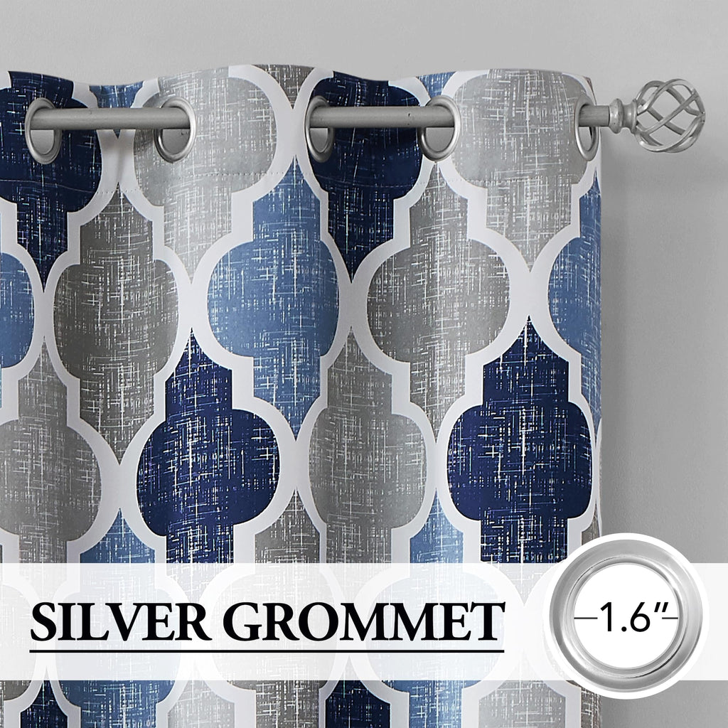 Blue Grey 100x84 Blackout Curtains N84470