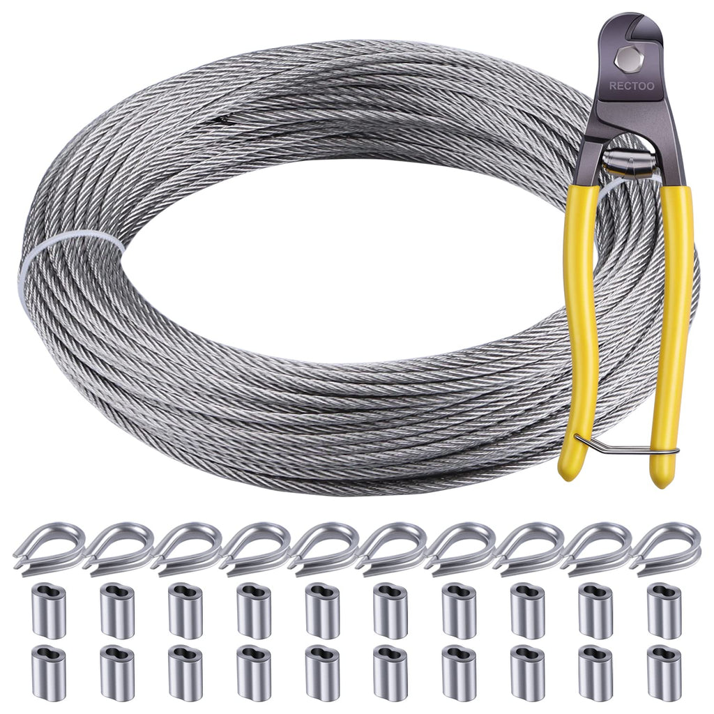 1/8 Stainless Steel Cable 200ft T316 Wire Rope with 8" Cutter B271