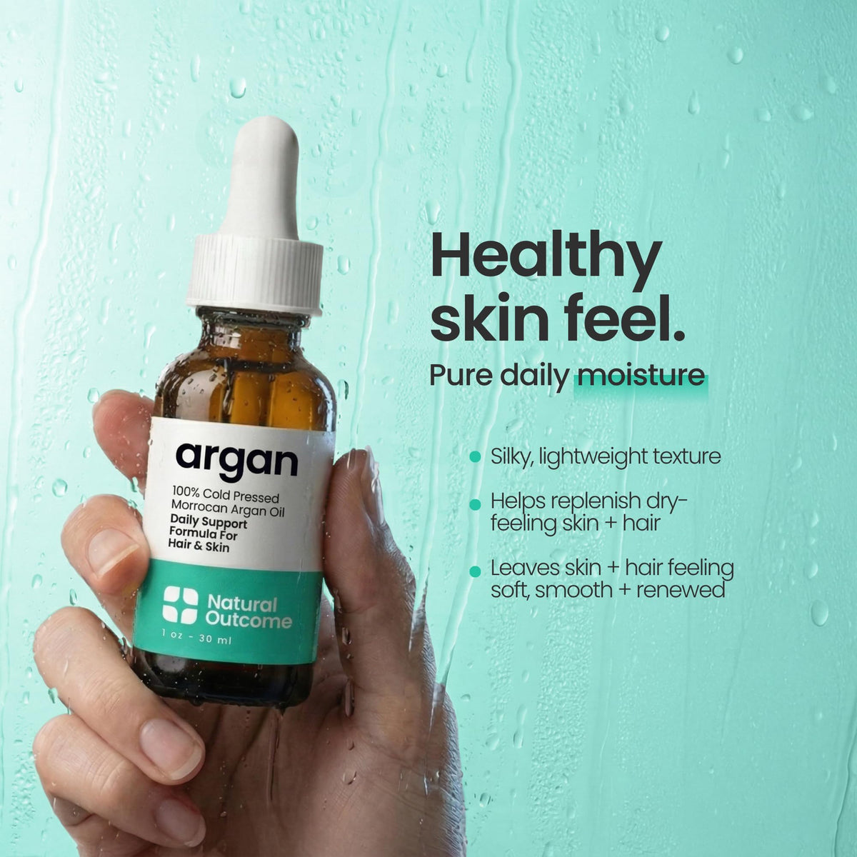 Argan Oil 100% Pure Moroccan Cold-Pressed Face, Body and Hair Oil 1 oz Z75870