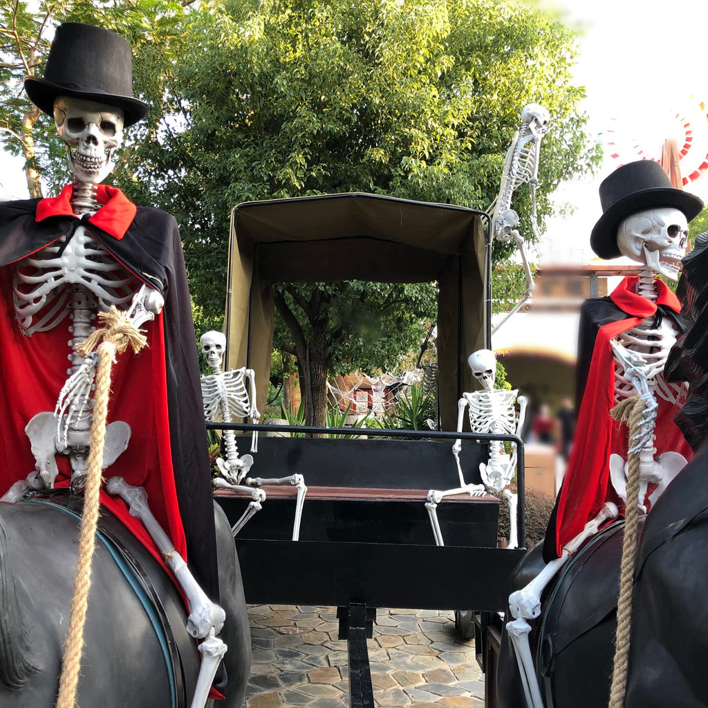 2Packs 5.4ft Life Size Full Body Skeletons with Movable Joints S8886